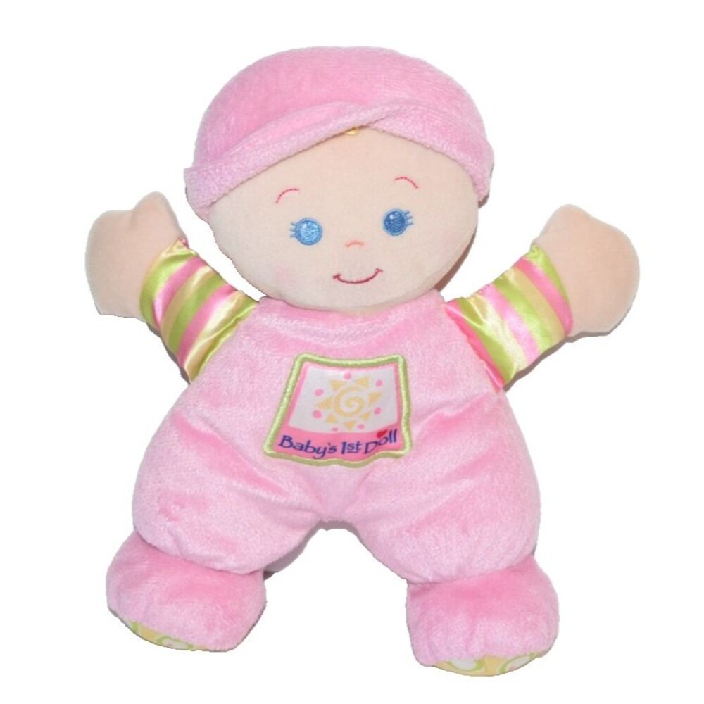 Fisher Price Baby’s 1st First‎ Doll Rattle Plush 10” Pink Soft Toy 2008
